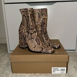 Steve Madden snake booties